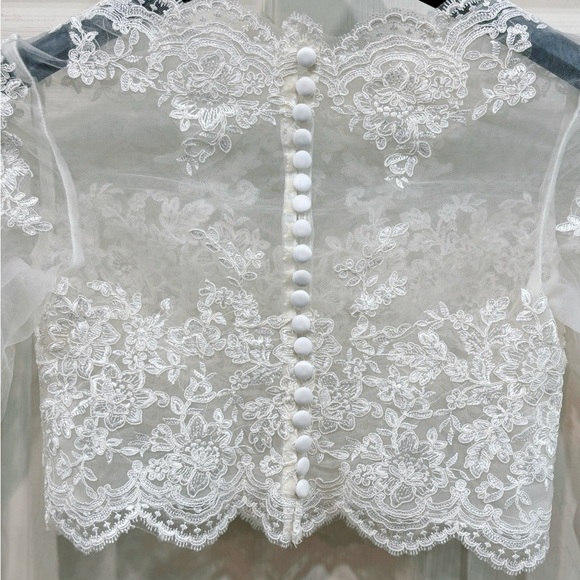 Embroidered Bridal Bolero - Picture 4 of 5